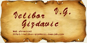Velibor Gizdavić vizit kartica